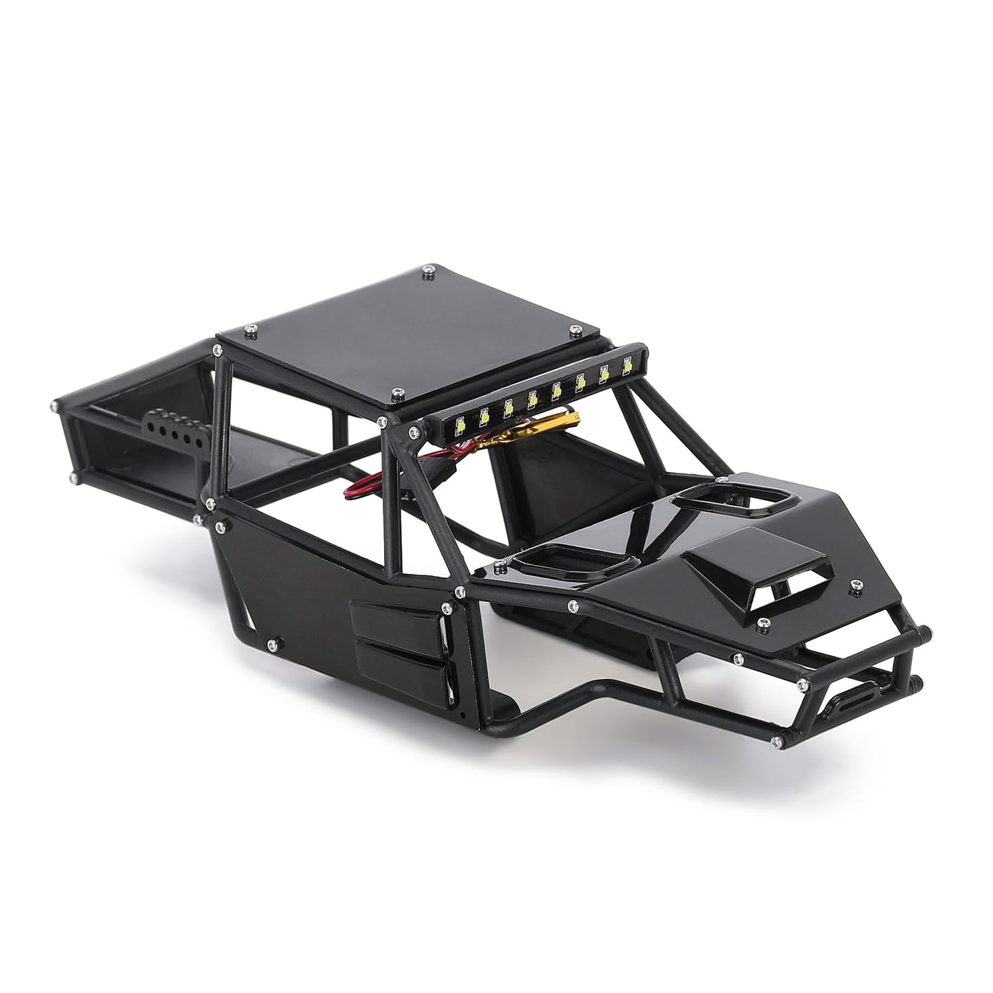 INJORA Rock Tarantula Nylon Buggy Body Shell Chassis Kit for TRX4M 1/18 RC Crawler Upgrade（Black）