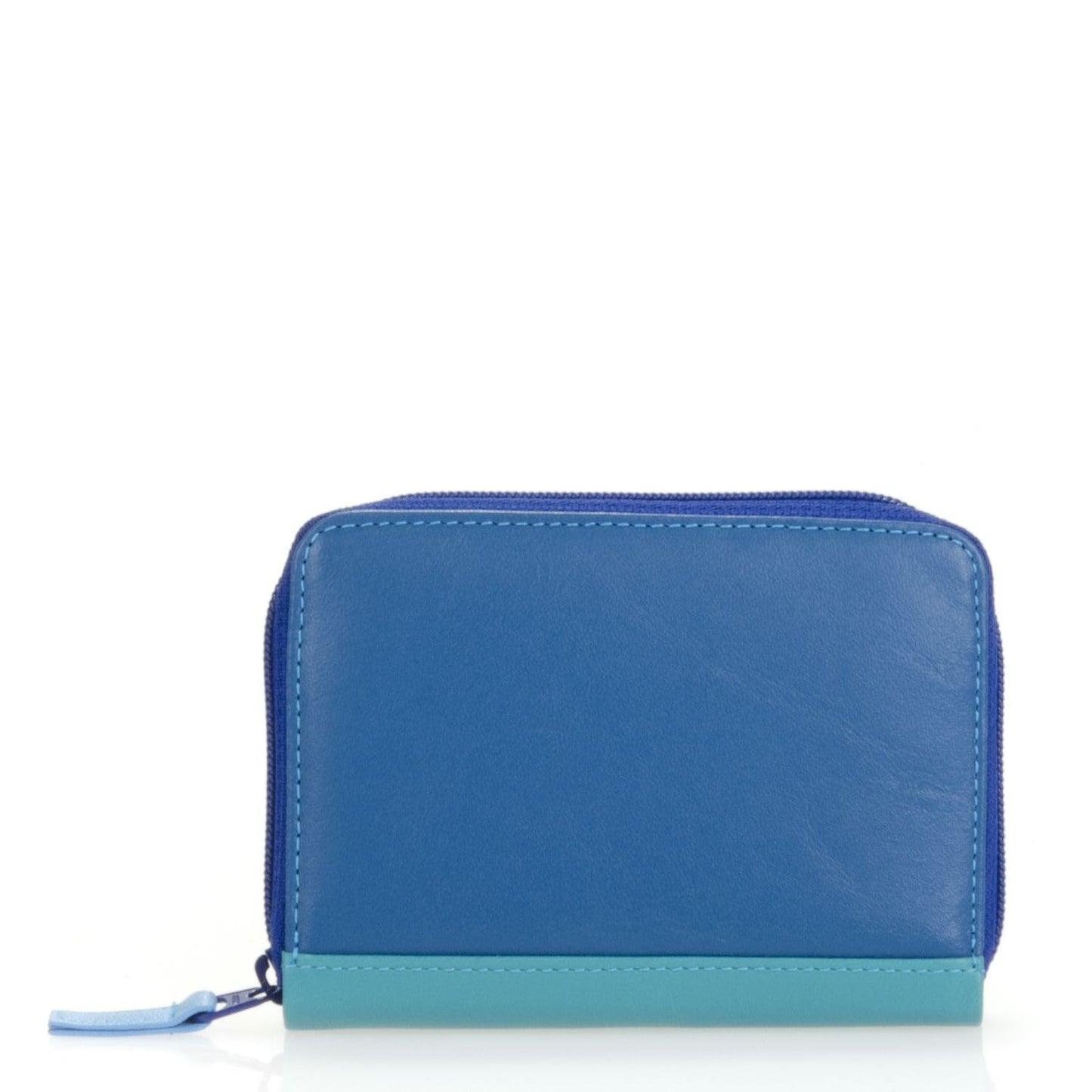 mywalit Leather Zipper Credit Card Holder | Fan Design | 9 Card Slots & Note Sections | Seascape | Stylish & Compact Accessory for Men & Women | Perfect for Everyday Use