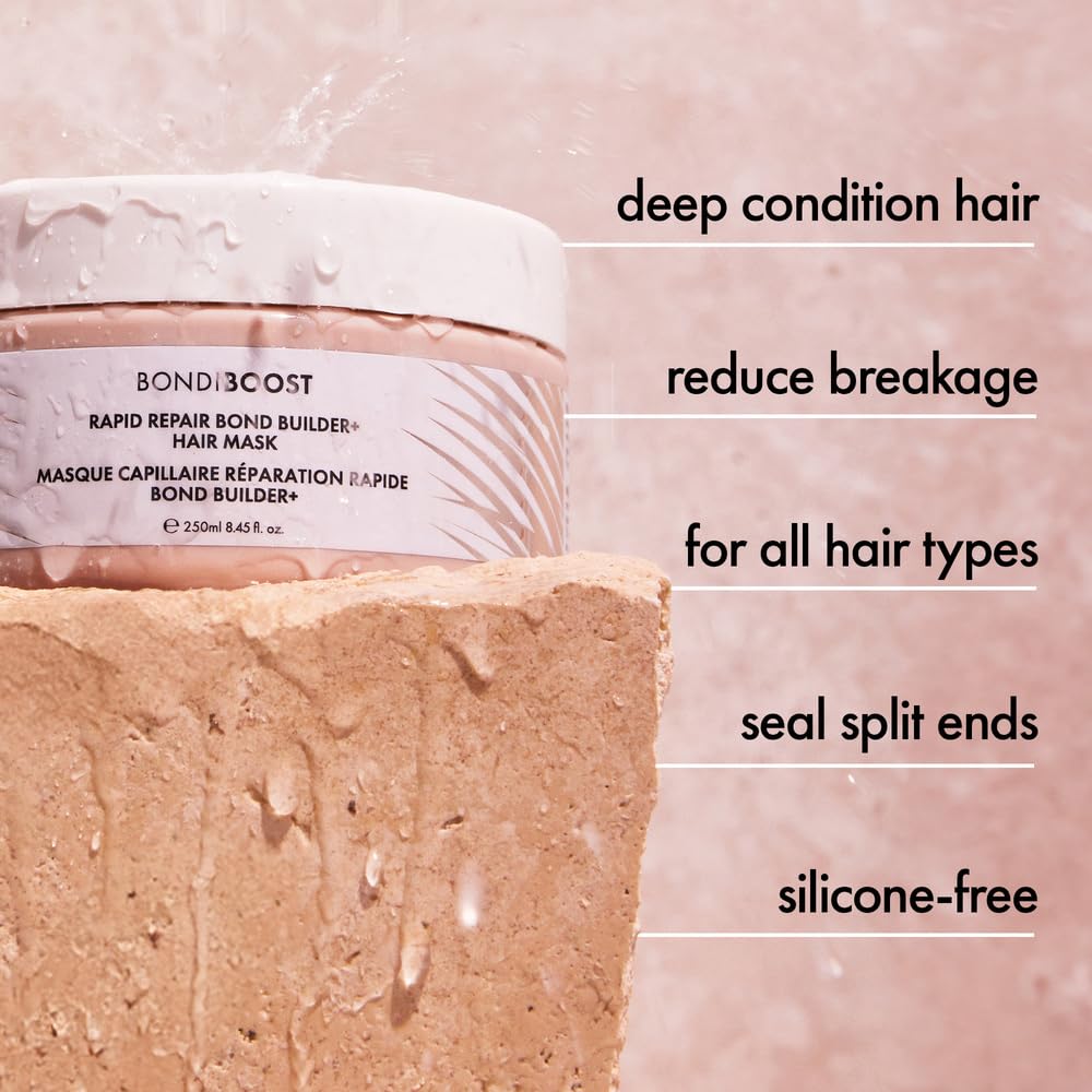 BONDIBOOST Rapid Repair Bond Builder + Hair Mask for Damaged Hair [8.45 fl oz], Deep Conditioning Treatment + Restores Strength & Shine