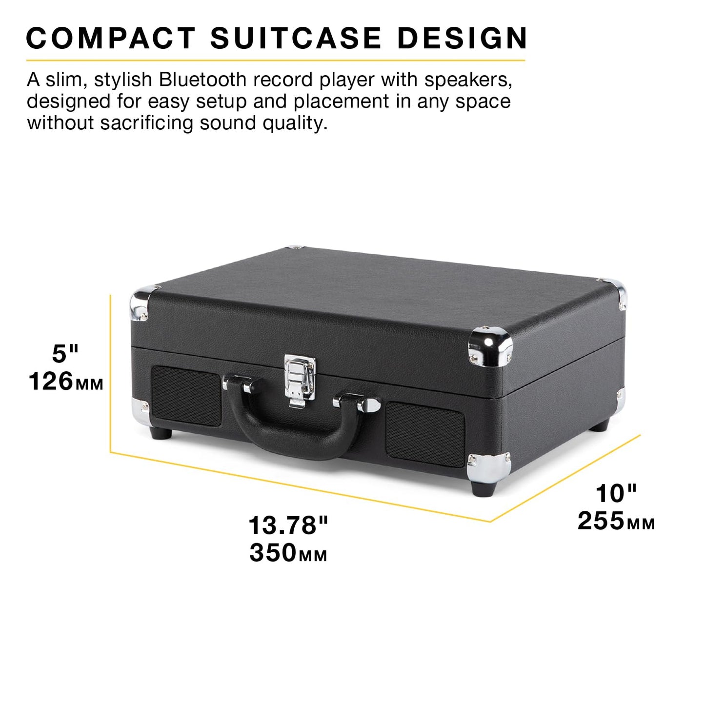Victrola Journey II (2025 Model) – Bluetooth Suitcase Record Player – Built-in Stereo Speakers with Enhanced Bass, 3-Speed Turntable, Bluetooth Input and Output, RCA & Headphone Outputs (Turquoise)