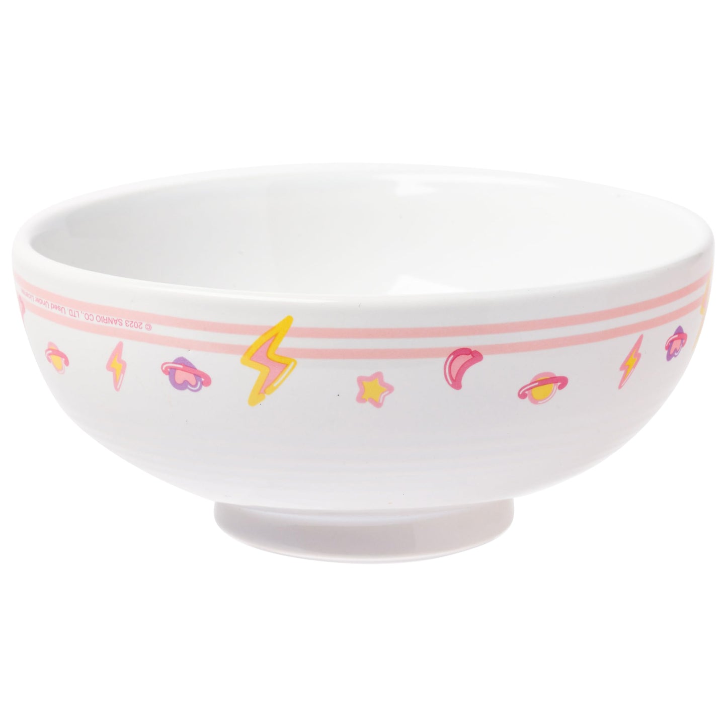 Silver Buffalo Sanrio Hello Kitty and Friends Featuring Keroppi, My Melody, Badtz-Maru, and Pompompurin Soup Mug and Bowl Lid with Spoon and Chopsticks, 13 Ounce Bowl Lid, 22 Ounce Soup Mug