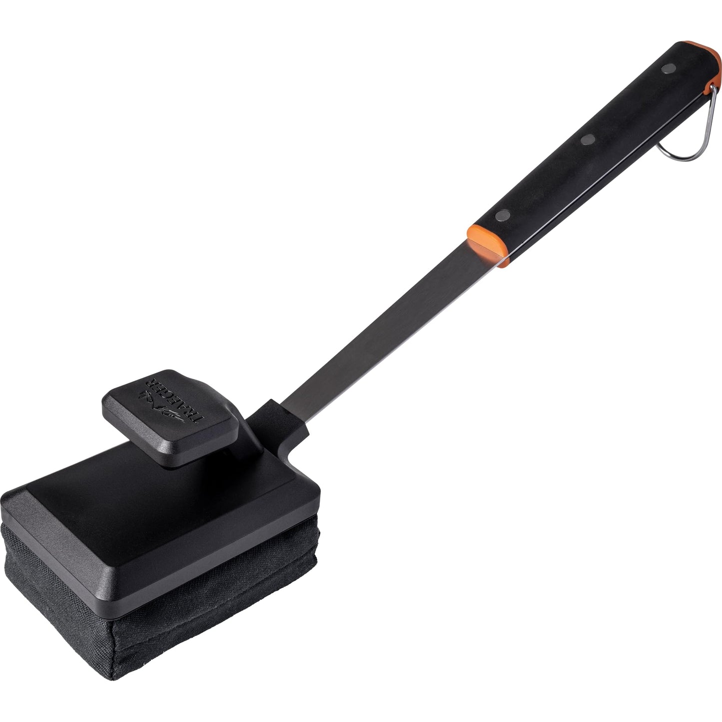 Traeger Grills BBQ Steam N' Clean Grill Brush – Bristle-Free Steam Cleaning Grill Brush for Hot Grates, Safe for Porcelain Grates & Flat Top Griddles, Dishwasher-Safe Replaceable Head
