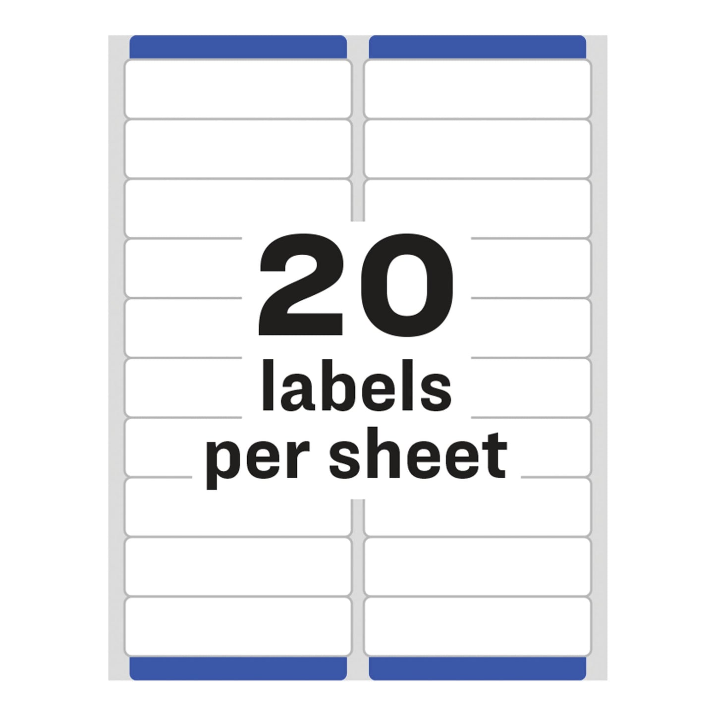 Avery Printable Address Labels with Sure Feed, 1" x 4", Matte Clear, 1,000 Blank Mailing Labels (05661)
