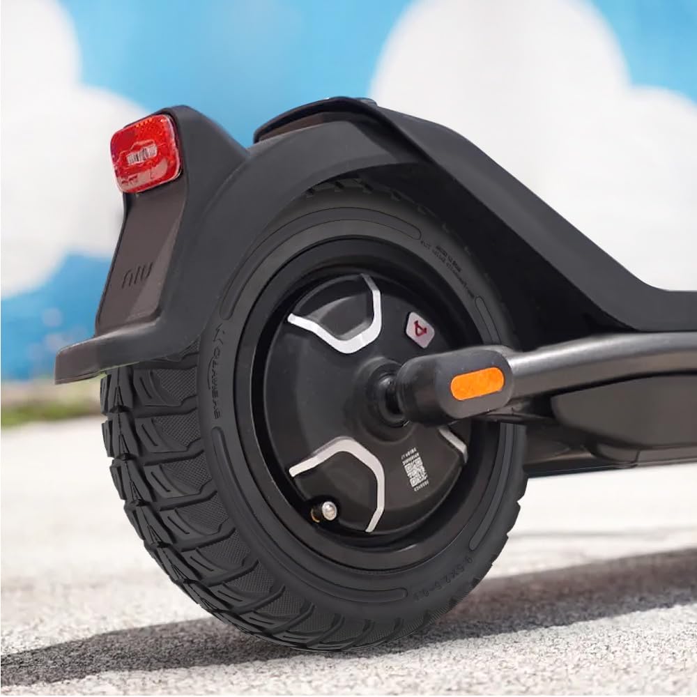 9.5x2.5-6.1 Off-Road Solid Tire Replacement for NIU KQi3 Pro/Max/Sport Scooter - Puncture-Free, Hassle-Free Maintenance - Anti-Skid, Shockproof 9.5 x 2.50 inch Tubeless Tire (Black 2Pcs)