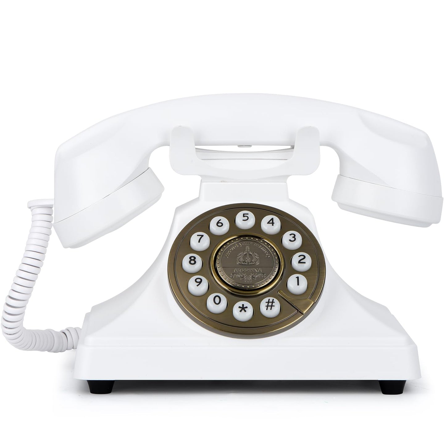 MCHEETA 2025 Latest Audio Guest Book Wedding Phone, Wireless Audio Guestbook Phone, Customized Voice Message Recording for Weddings, Graduation Parties and Banquets, Retro Style,Low Radiation,White