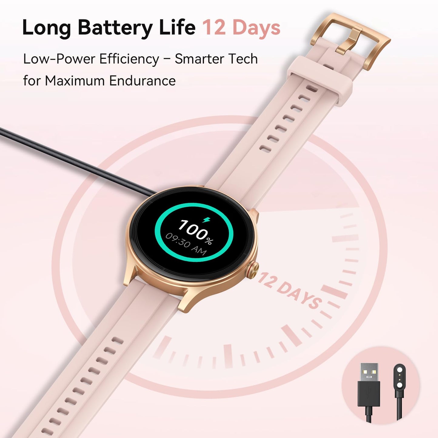 Smart Watches for Women (2 Bands), 1.27" Stylish Fitness Watch for Android iPhone with Bluetooth Calls (Make/Answer), AI Voice Command, Heart Rate/SpO2/Sleep Monitor, 7 Days Battery, IP68 Waterproof