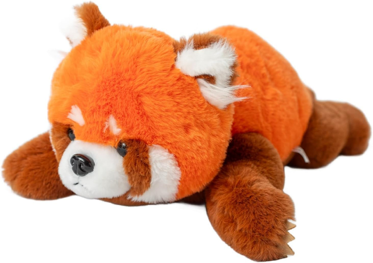 Red Panda Sensory Weighted Vibrating Pillow, Pressure Activated for Kids Adults Plush Minky Soft Size11 by 20 inches Pillow Animal, Small Heavy Fluffy Fur Weighted Plushie for Gift Birthday Christmas