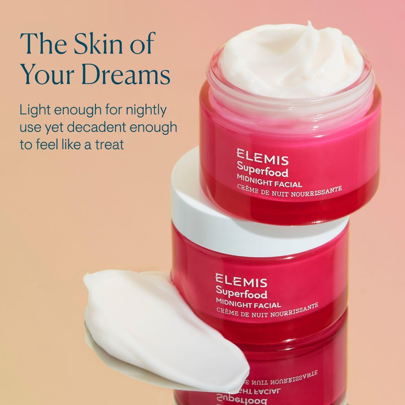 ELEMIS Superfood Midnight Facial, Moisturizer Face Cream, Hydrating Face Moisturizer for Dry Skin, Firming Facial Cream, Camu Camu & Vitamin C Cream