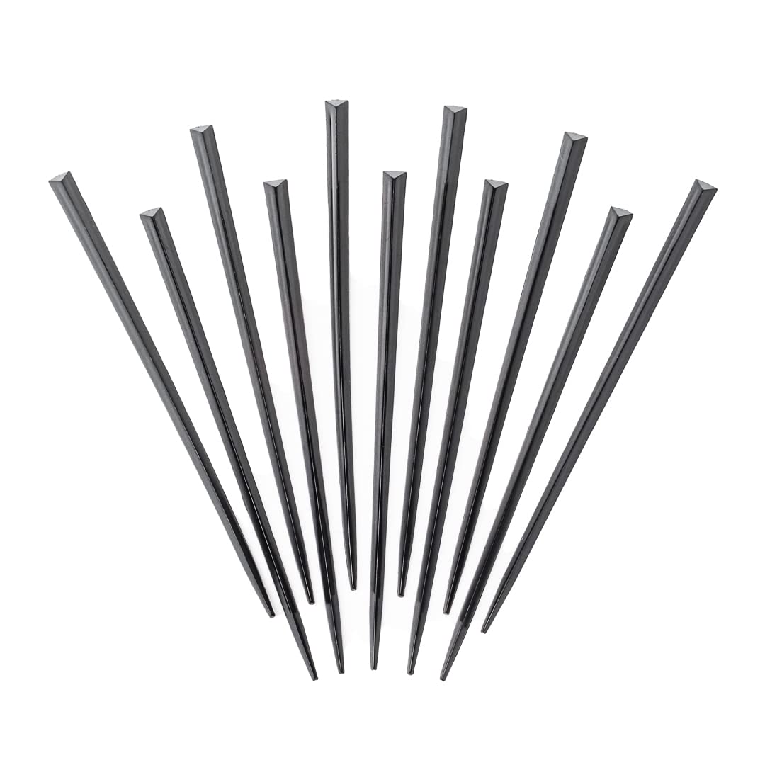 Restaurantware 4 Inch Prism Picks 1000 Disposable Cocktail Picks - Sharp Point Sturdy Black Plastic Fruit Picks For Barbeques Parties Or Buffets Serve Appetizers or Desserts