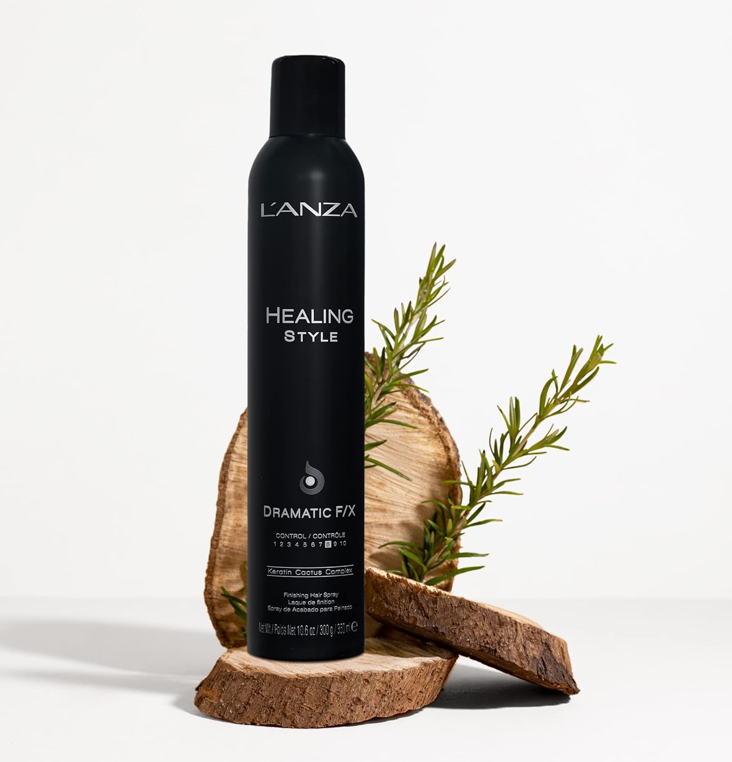 L'ANZA Healing Style Dramatic F/X Hair Spray with Strong Hold Effect, Eliminates Frizz, Nourishes, and Restructures the Hair While Styling, With UV and Heat Protection to Prevent Damage (10.6 Ounces)