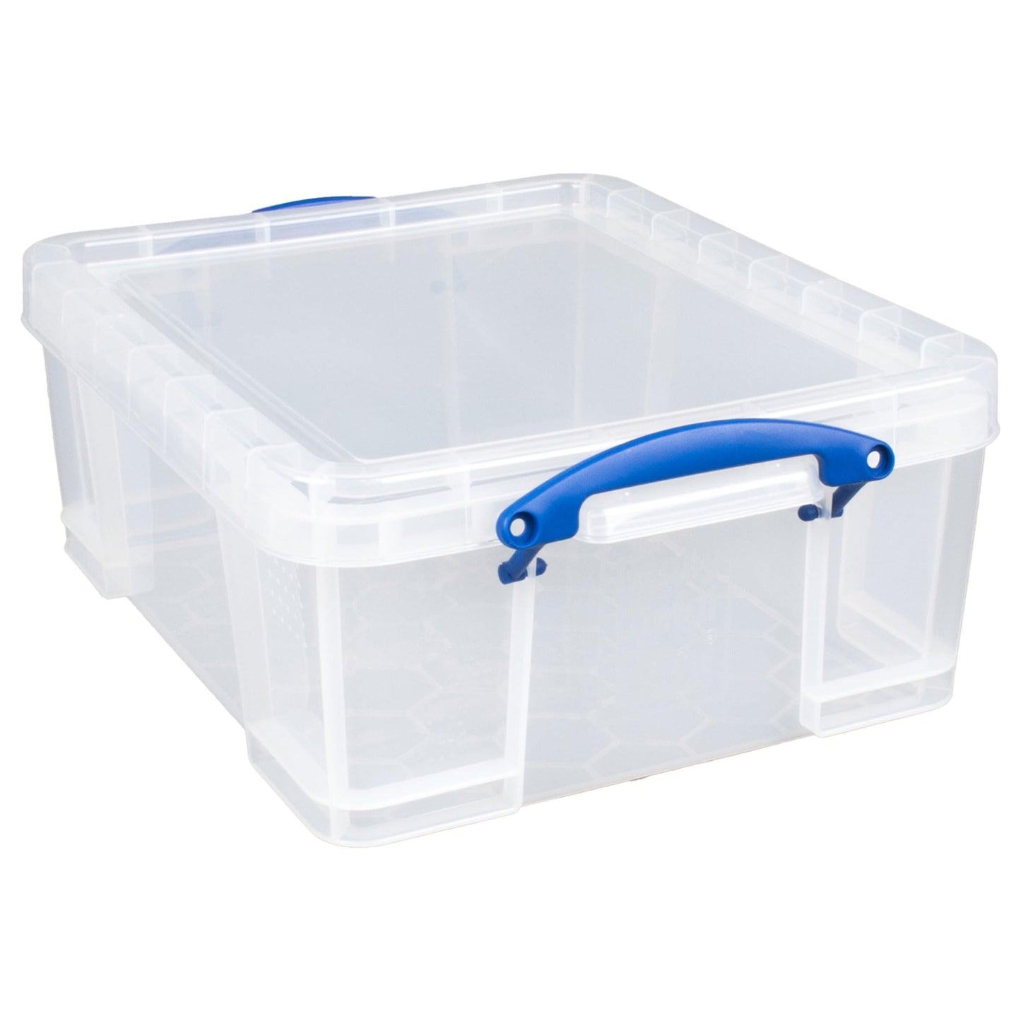 Really Useful Box 2 Pack 17L Plastic Storage Bins with Snap Lids and Clip Lock, Clear