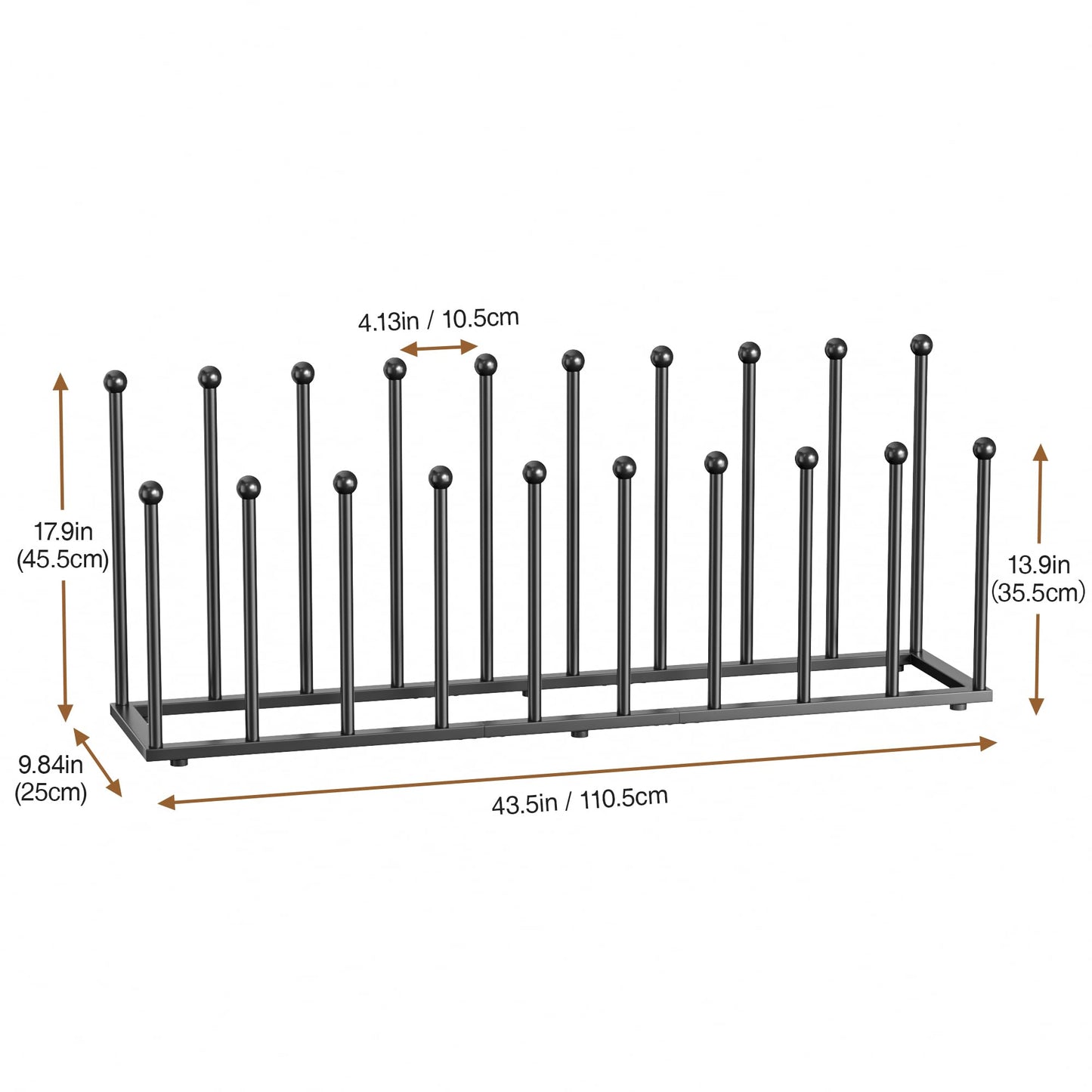 pickpiff Free Standing Shoe Racks - Black Metal Boot Rack Organizer Tall Boots for Dorm Room, Closet, Entryway, Bedroom, Patio Outdoor, Hallway, Black, Shoe Storage Fit for 10 Pairs