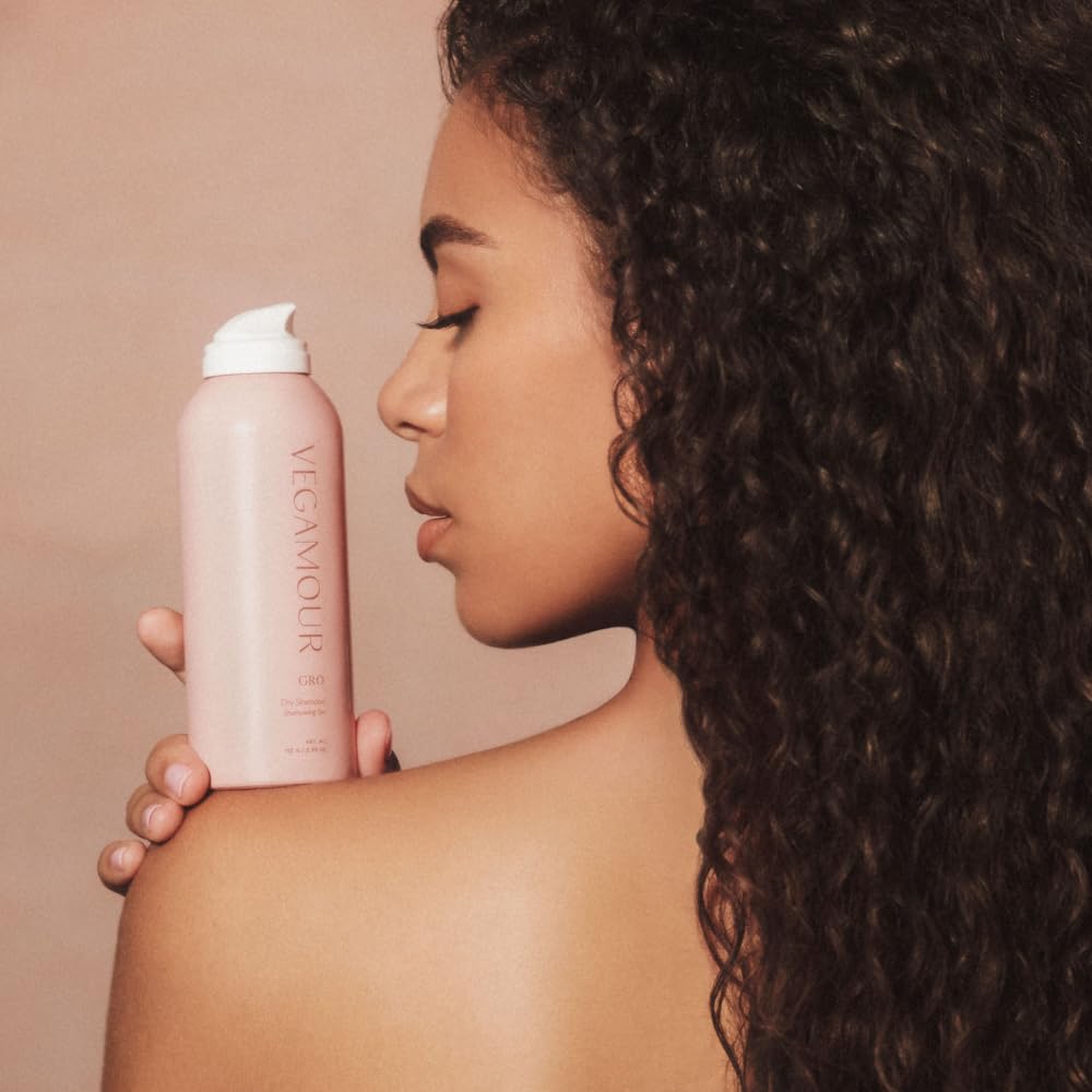 VEGAMOUR GRO Dry Shampoo, Volumizing Dry Shampoo Spray Formulated Without Benzene, Supports Thicker Fuller Looking Hair, Natural Citrus Scent (3.95 oz)