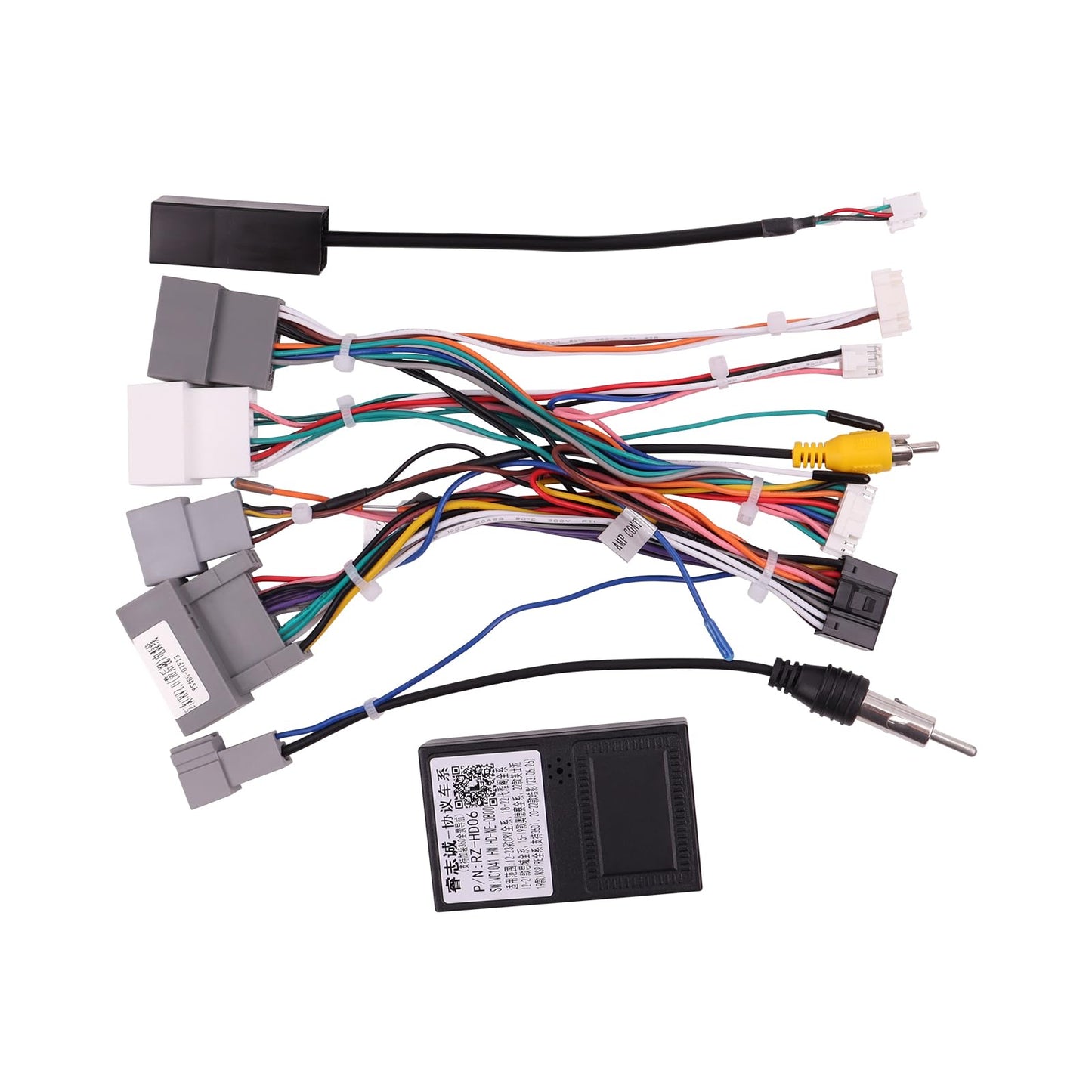 ViaBecs 16PIN Car Radio Wire Harness with Canbus Adapter for 2012-2016 Honda CRV 2.0L 2012-2015 Civic Support Steering Wheel Controls, Factory Backup Camera for Aftermarket Android Stereo Head Unit