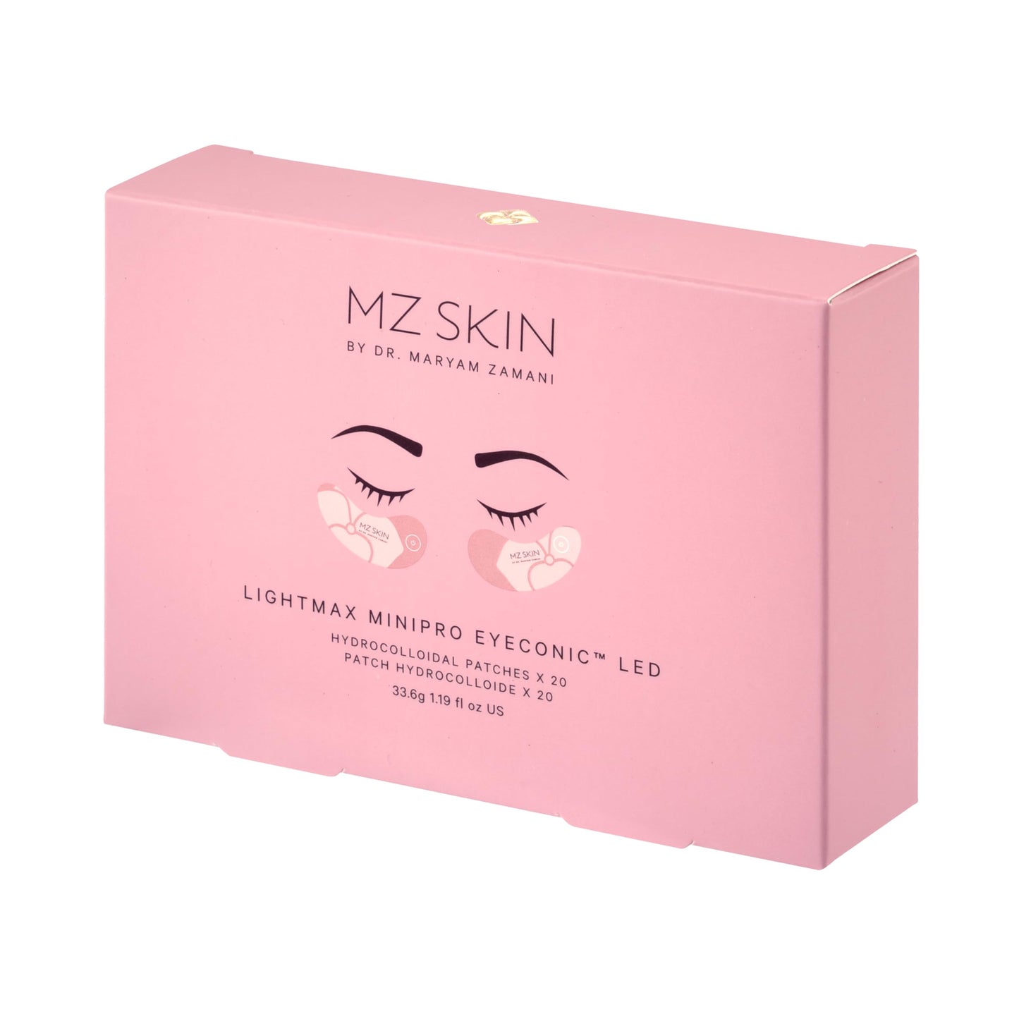 MZ Skin Lightmax Minipro Hydracollodial Patches, Collagen-Boosting LED Treatment Pads for Eye Area, Perfect for Puffiness, Fine Lines, Wrinkles & Dark Circles, Radiant Rejuvenated Eyes, 20 Pack Set