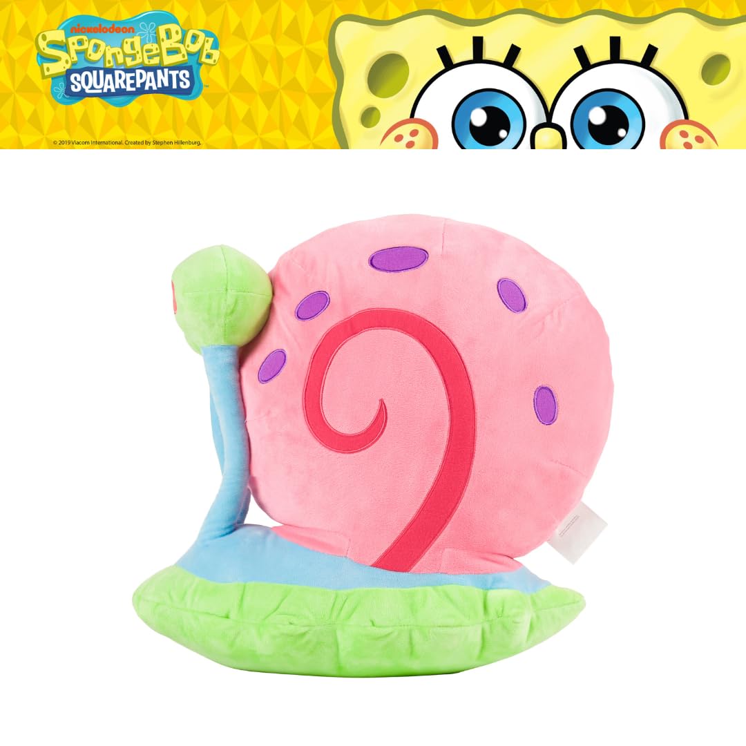 Spongebob Squarepants Gary Plush Cuddly Cuddle Pillow, Super Soft & Cozy, 16.50" Tall, (Officially Licensed Product) by Franco Collectibles