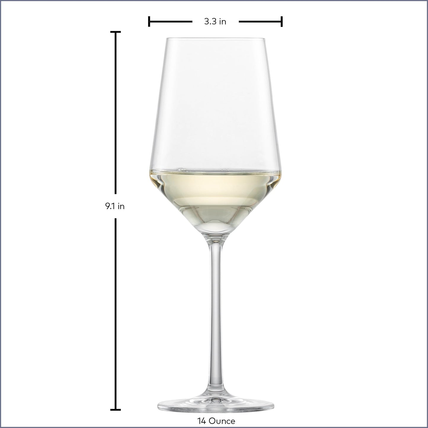 ZWIESEL GLAS Pure Saugivnon Blanc White Wine Glass (Set of 4), Graceful Wine Glasses for White Wine, Dishwasher-Safe Tritan Crystal Glasses, Made in Germany (14 Ounce)