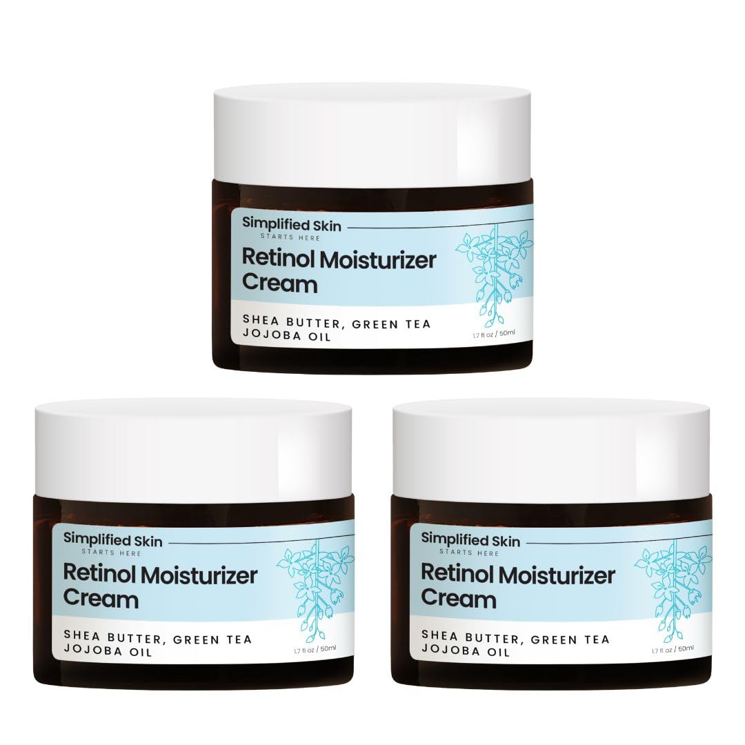 Retinol Cream for Face - 2.5% Retinol Moisturizer with Vitamin E & Hyaluronic Acid for Anti-Aging & Wrinkles - Retinol Night Cream for Face - Hydrating Retinol Facial Moisturizer Cream - 1.7 Oz
