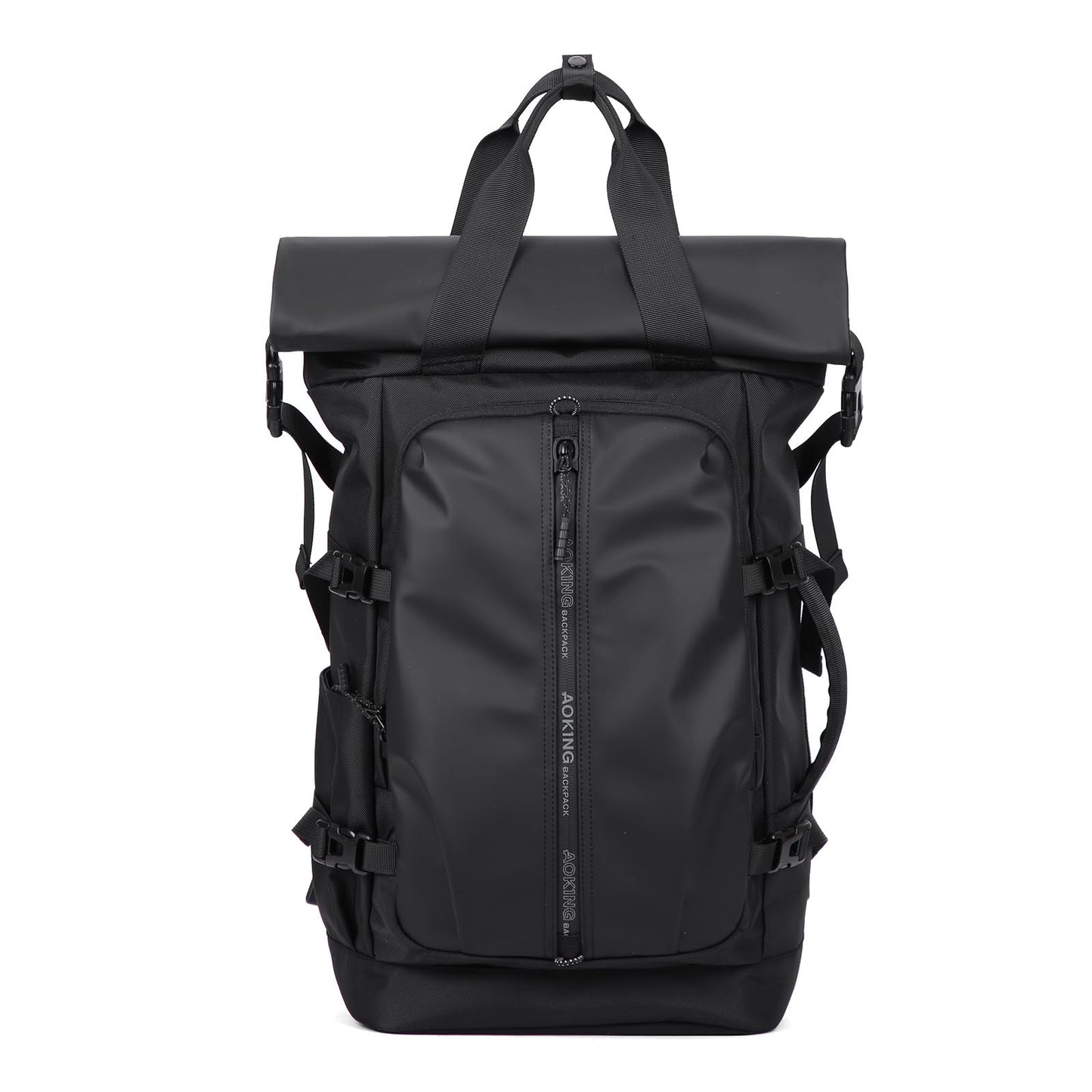 McBecdy Rolltop Backpack, Travel Rucksack for Men Women, Anti Theft Backpacks with 15.6-inch Laptop Compartment, Waterproof Casual Daypack for Work, Business, Commuter and College