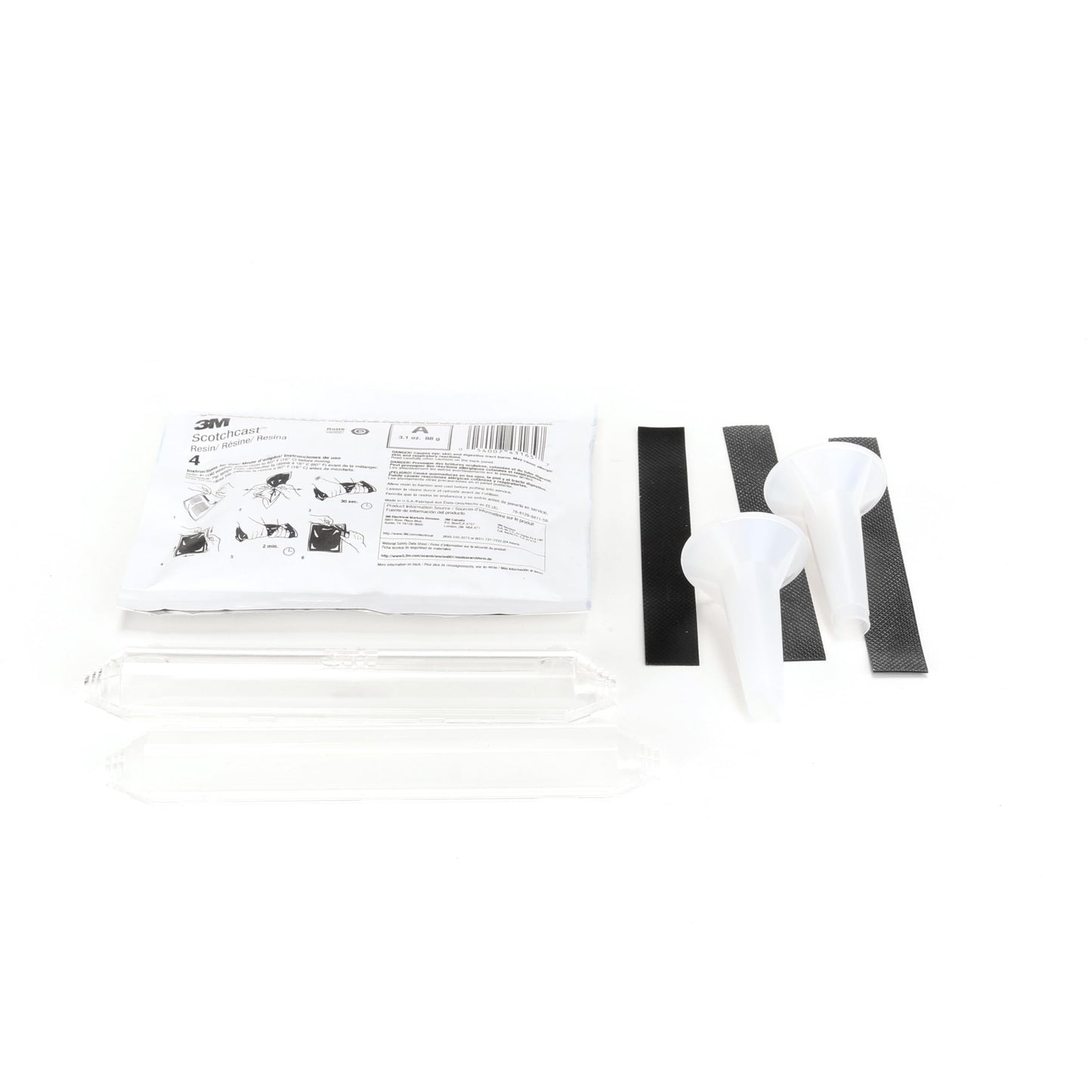 Scotchcast 3M Inline Resin Power Cable Splice kit 82-A1N, Up to 2 AWG Black