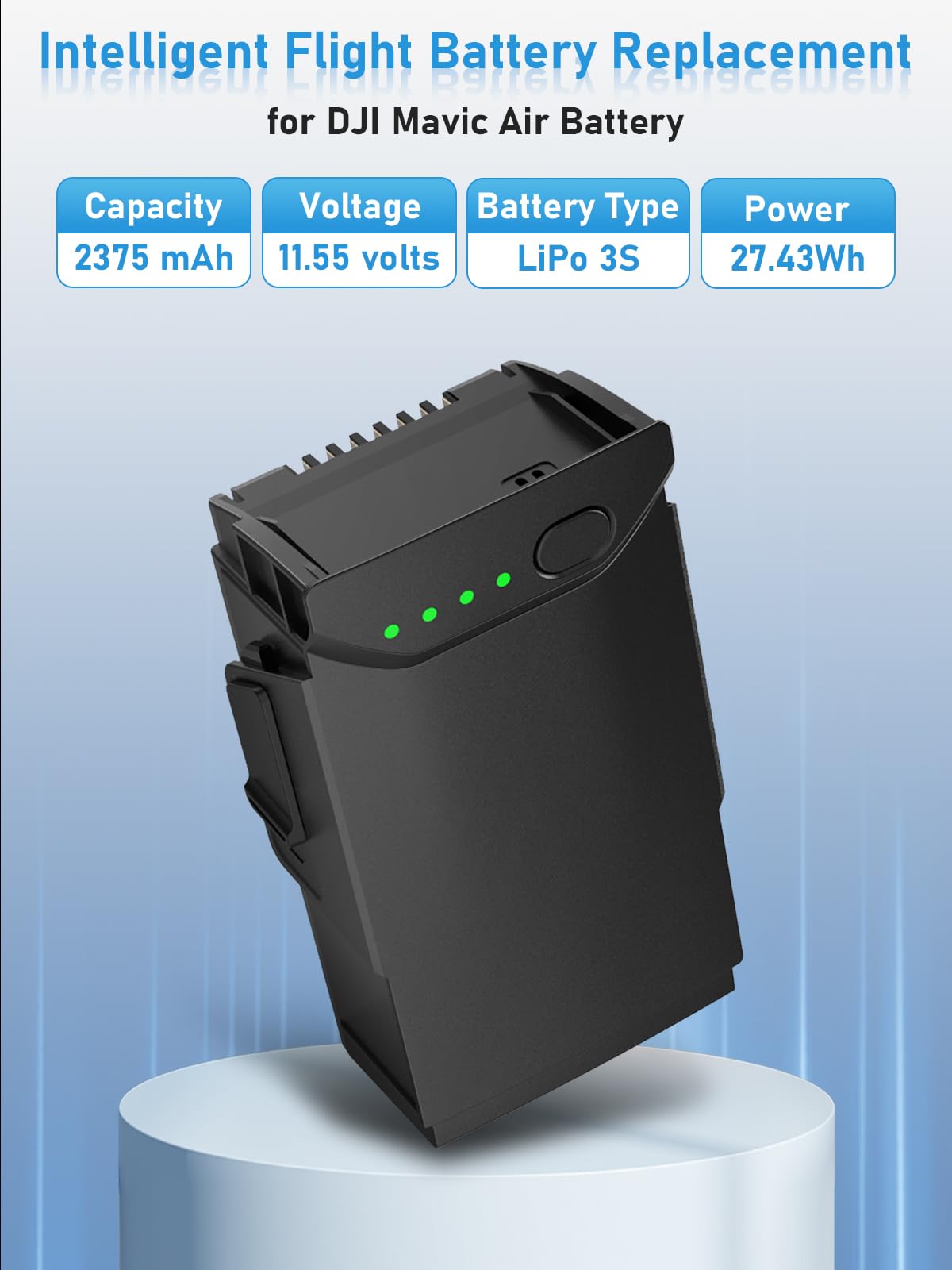 anegine Mavic Air Battery for DJI, 2375mAh Intelligent Flight Battery Compatible with DJI Mavic Air Drone, 21mins Max Flight Time