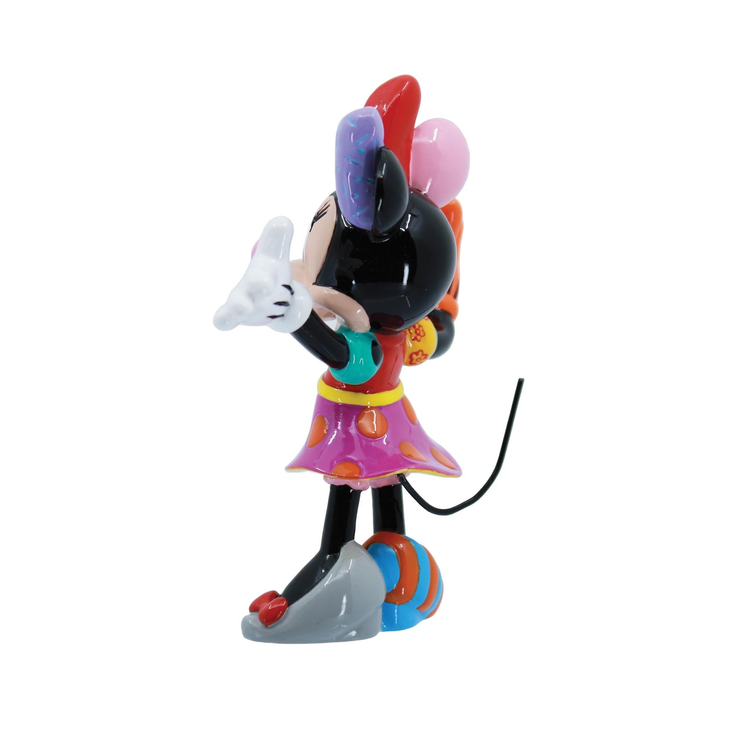 Enesco Disney Britto Minnie Mouse Standing Arms Out Pose Miniature Figurine, 3.25 Inch, Multicolor