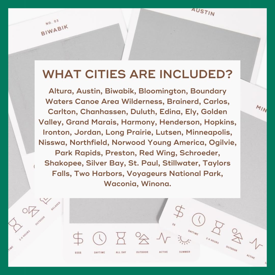 Minnesota Adventure Bucket List: 50 Scratch-Off Cards Featuring Minnesota Tourist Attractions, Outdoor Activities, and Road Trips - Perfect Experience Gift and Travel Guide for Exploring