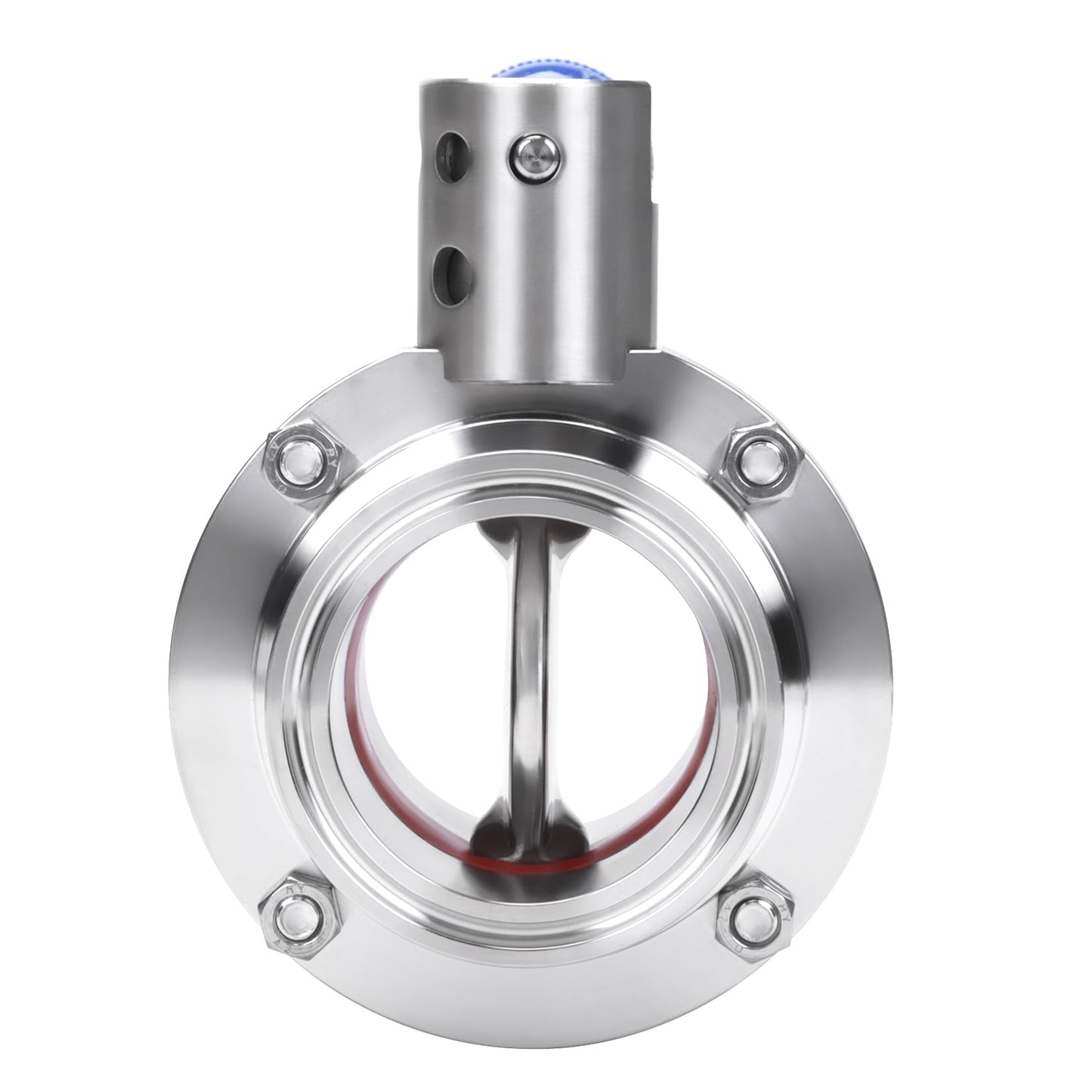 DERNORD 2 Pack 2 Inch Tri Clamp Sanitary Butterfly Valve with Pull Handle Stainless Steel 304 Tri Clamp Clover (2" Tube OD)