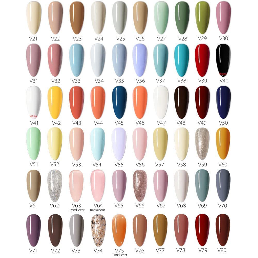 VENALISA 60 Colors Mud Gel Paint Nail Kit with Color Card Painting Drawing Nail Brush,Gel Nail Polish for Nails Art Whole Set Starter Manicure Nail Art Design Salon DIY at Home