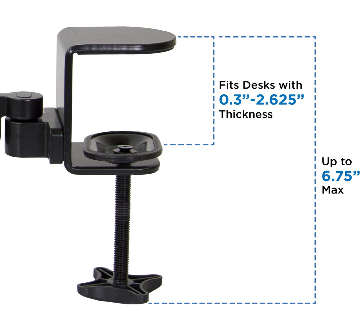 Mount-It! Adjustable Arm Rest for Desk, Ergonomic Elbow & Forearm Support, Height Adjustable Full Motion Rotating Desk Arm with Clamp-On Base for Computer & Keyboard Use, Steel Construction (MI-7145)