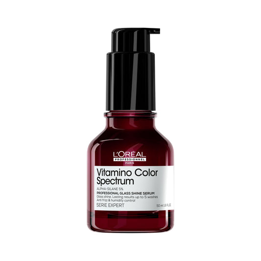 L'Oréal Professionnel Paris Vitamino Color Spectrum Glass Shine Serum - Instant Glass Shine, Protects Colored Hair, Heat Protection Up to 450°F, Vibrant Colors Up to 100 Days, 1.7 Fl Oz