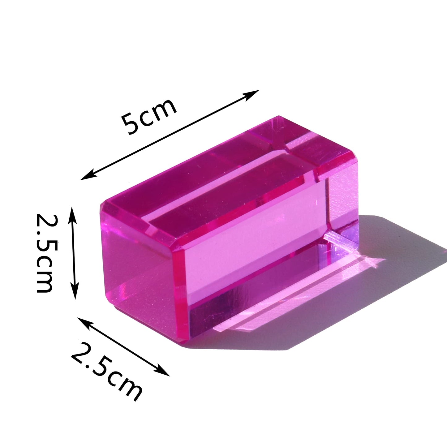 Rainbow Crystal Acrylic Strip Blocks Rectangle Stacking Gem Cubes for Kids - 16 Colors Educational Sensory Light Learning Toys (16PCS)