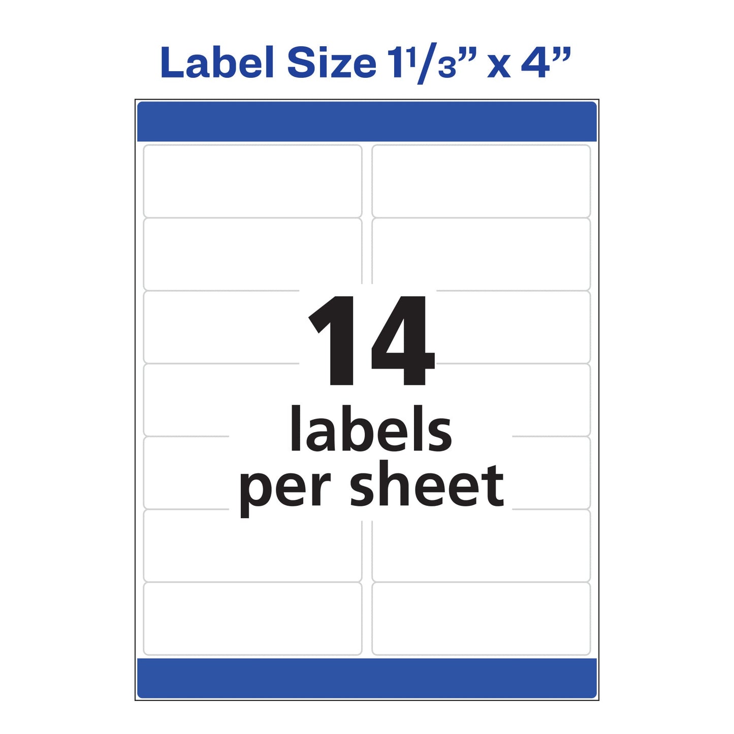 Avery Easy Peel Printable Address Labels, Sure Feed Technology, 1-1/3" x 4", White, 1,400 Blank Mailing Labels (08462)