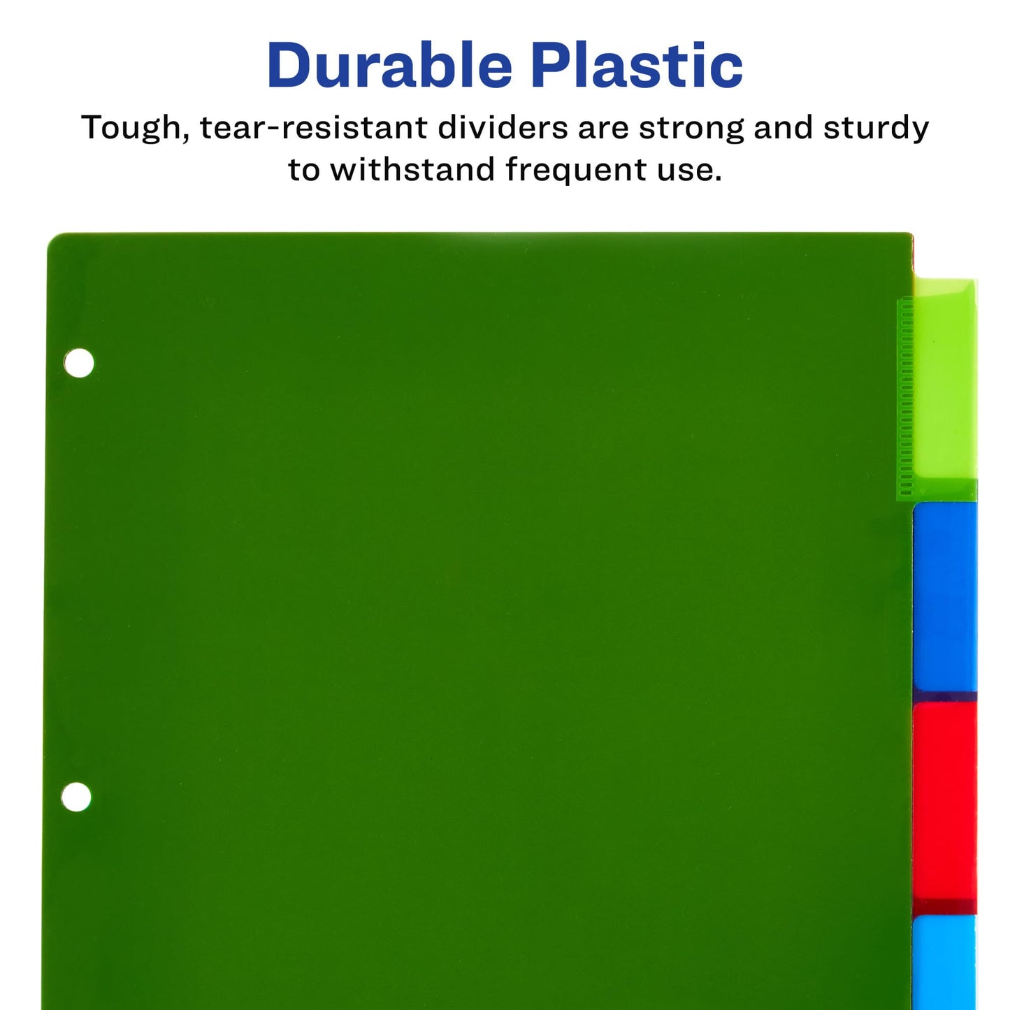 Avery Dividers for 3 Ring Binders, 5-Tab Plastic Binder Dividers, Insertable Big Tabs, Multicolor (24 Sets of 11900)