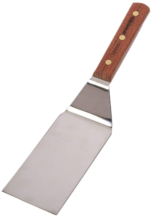 Dexter Russell 16160 Traditional 6" x 3" Hamburger Turner | Stiff Offset Stainless Steel Blade | Ergonomic Rosewood Handle with Brass Rivets | Professional Grade, Made in USA