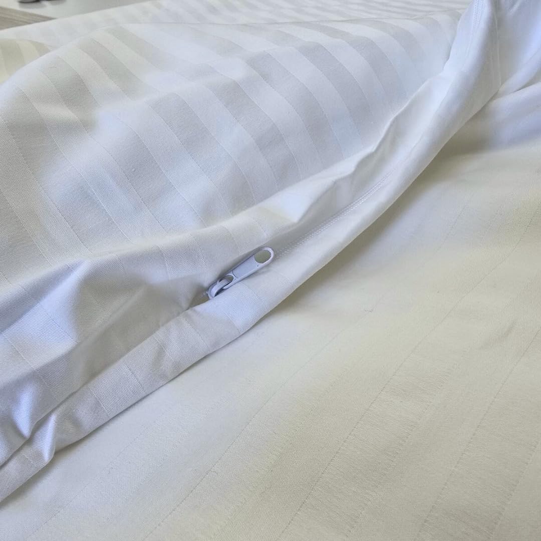 Duvet Cover Protector for Toddler Comforter, 100% Cotton, Zipper to Block Blanket from Dust Fits Standard Crib & Toddler Bed, 33x42 Inch, White