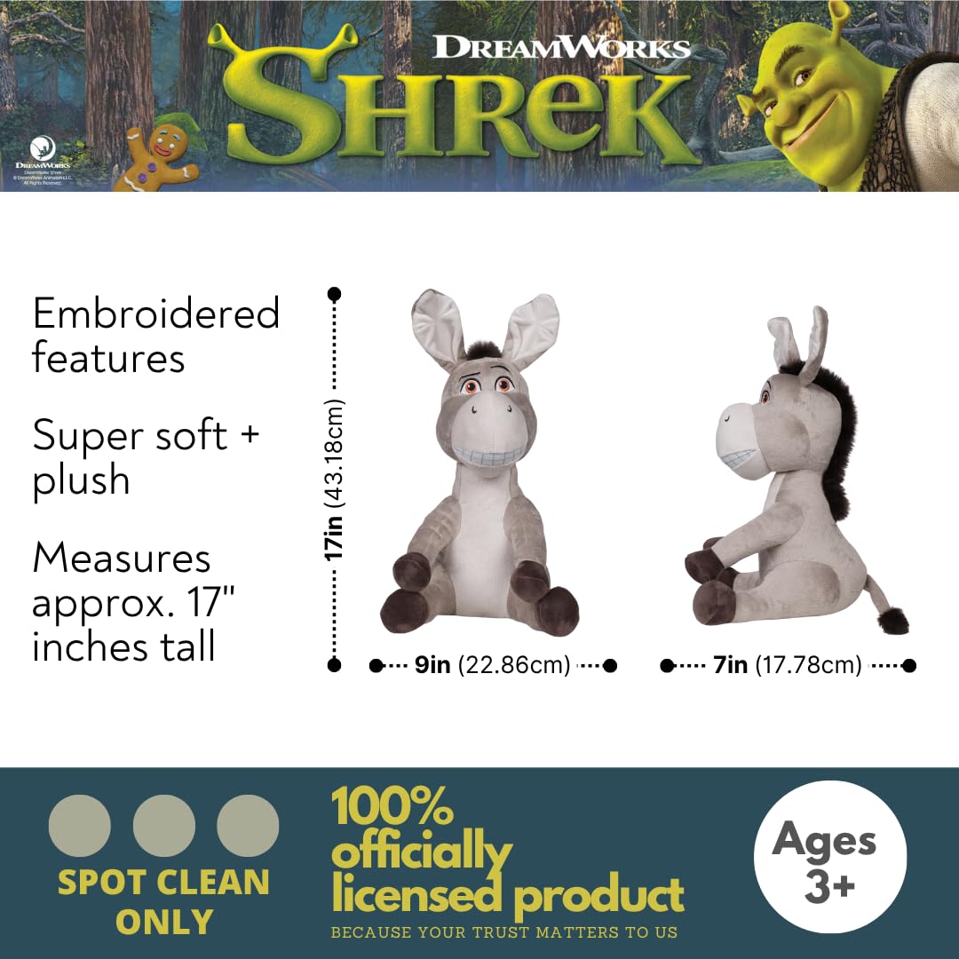 Franco Shrek Donkey Cuddle Pillow Buddy, Kids Bedding Super Soft Plush, (Officially Licensed Product) by Franco Collectibles