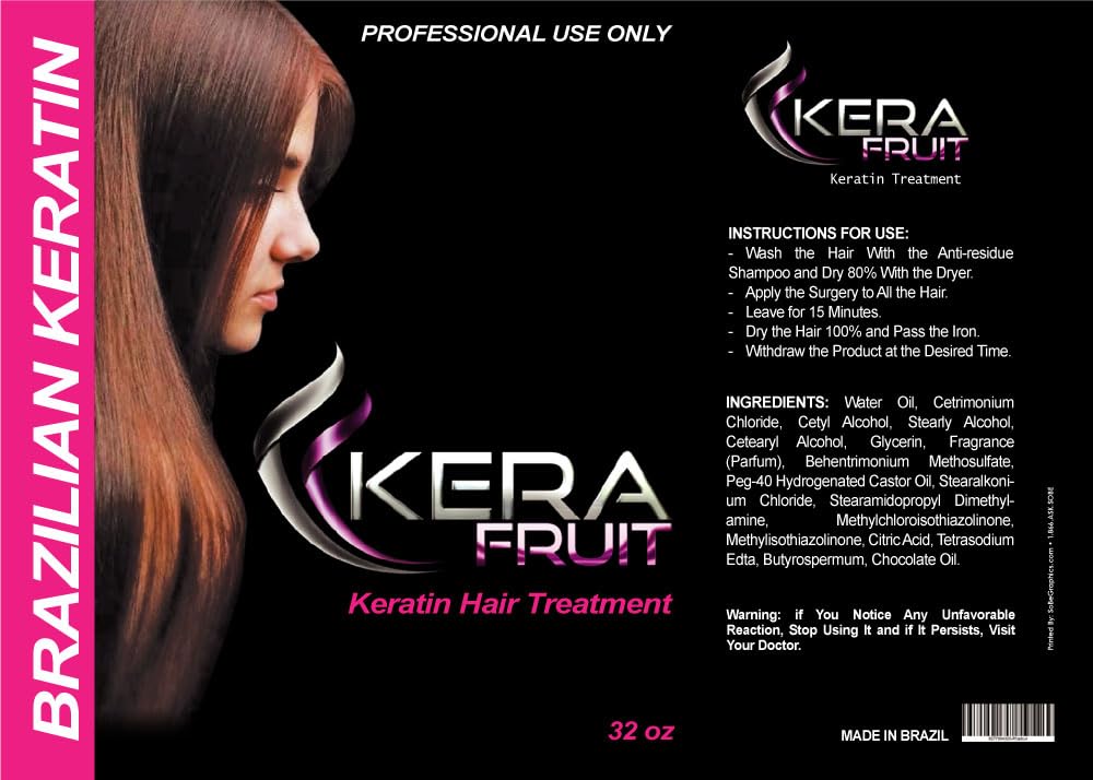 Keratina kera Fruit 16oz/500 ml. kit with Shampoo. Tratamiento De Keratina Alisado profundo