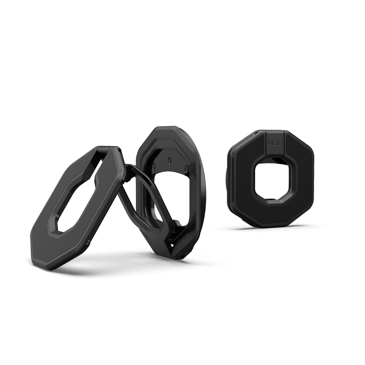 URBAN ARMOR GEAR UAG Magnetic Ring Stand Monarch Mag2 w/Built-in Bottle Opener - Ultra-Strong Double Magnet MagSafe Compatible Metal Phone Ring Grip 360 Rotation Multi-Functional Kickstand, Black