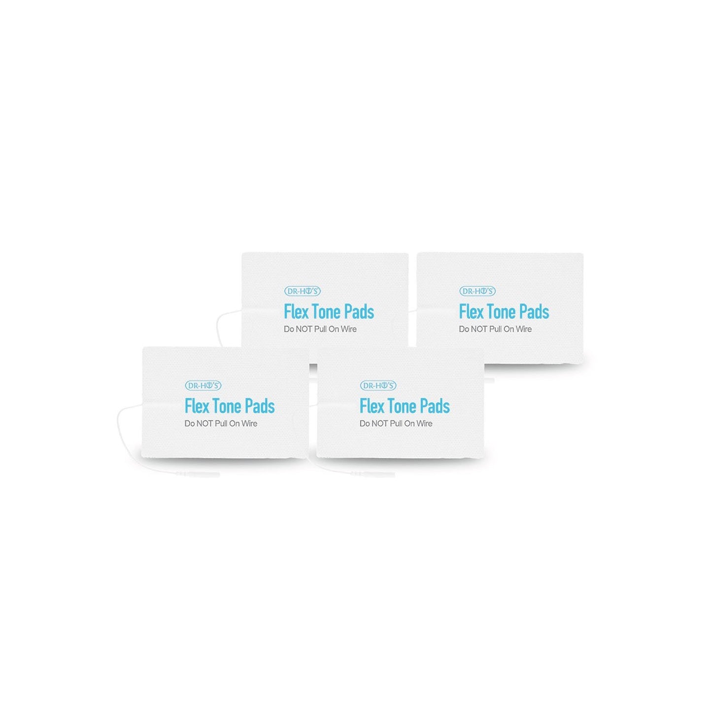 DR-HO’S Gel Pads for TENS Unit – Includes 2 Flex Tone Large Pairs & 4 Small Replacement Electrodes – Compatible Pads for EMS, Muscle Stimulator, Electrotherapy Devices
