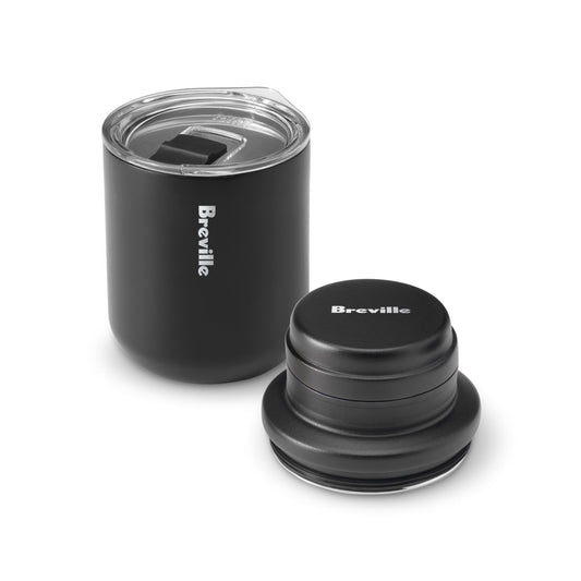 Breville BEA050BTR Shake and Take Thermal Travel Coffee Cup and Cocktail Shaker, Black Truffle
