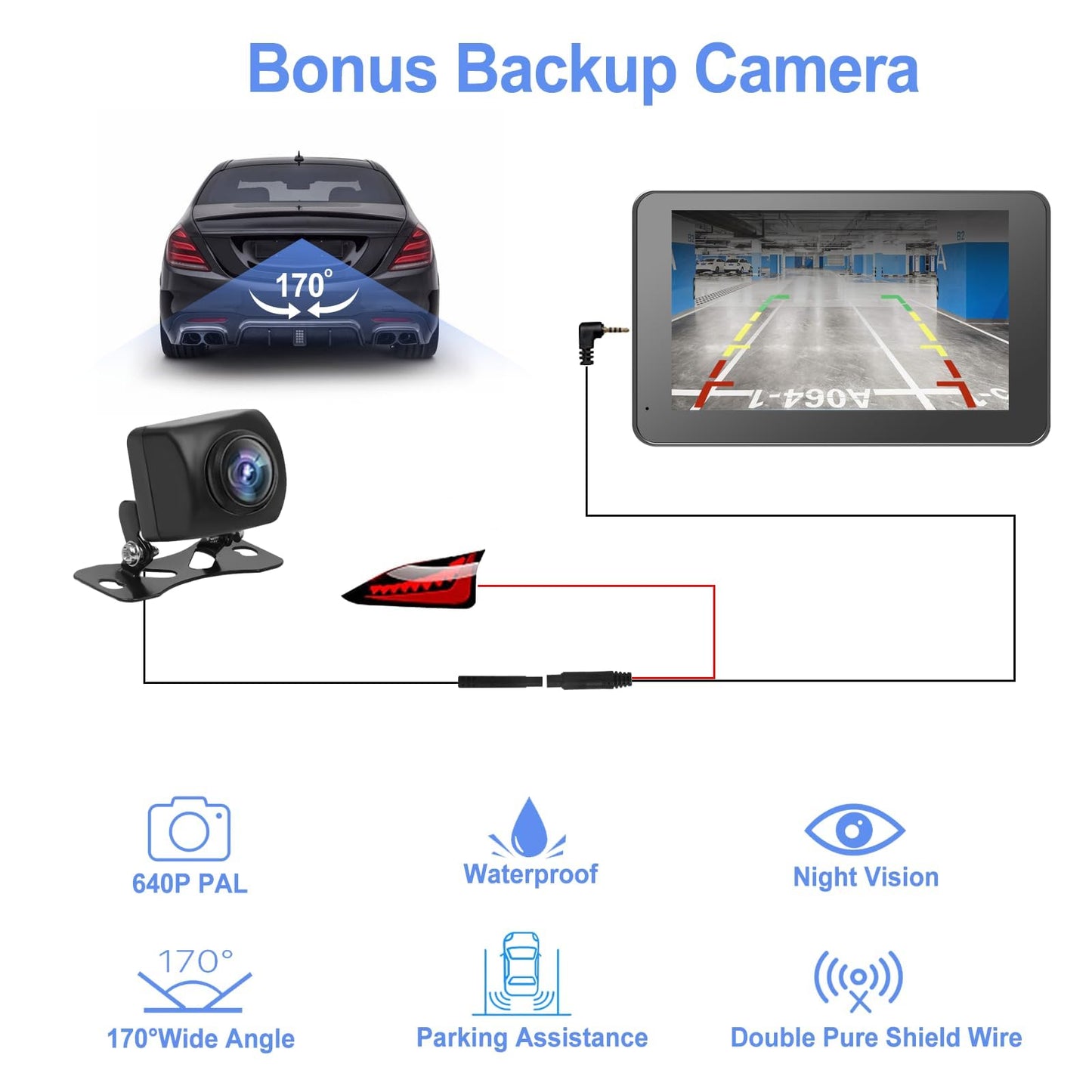 【Hieha】 2024 Newest Wireless Portable Carplay and Android Auto, Carplay Screen for Car with Mirror Link/AUX/FM,7" Touchscreen Bluetooth 5.0, Potable Car Stereo with，car Accessories