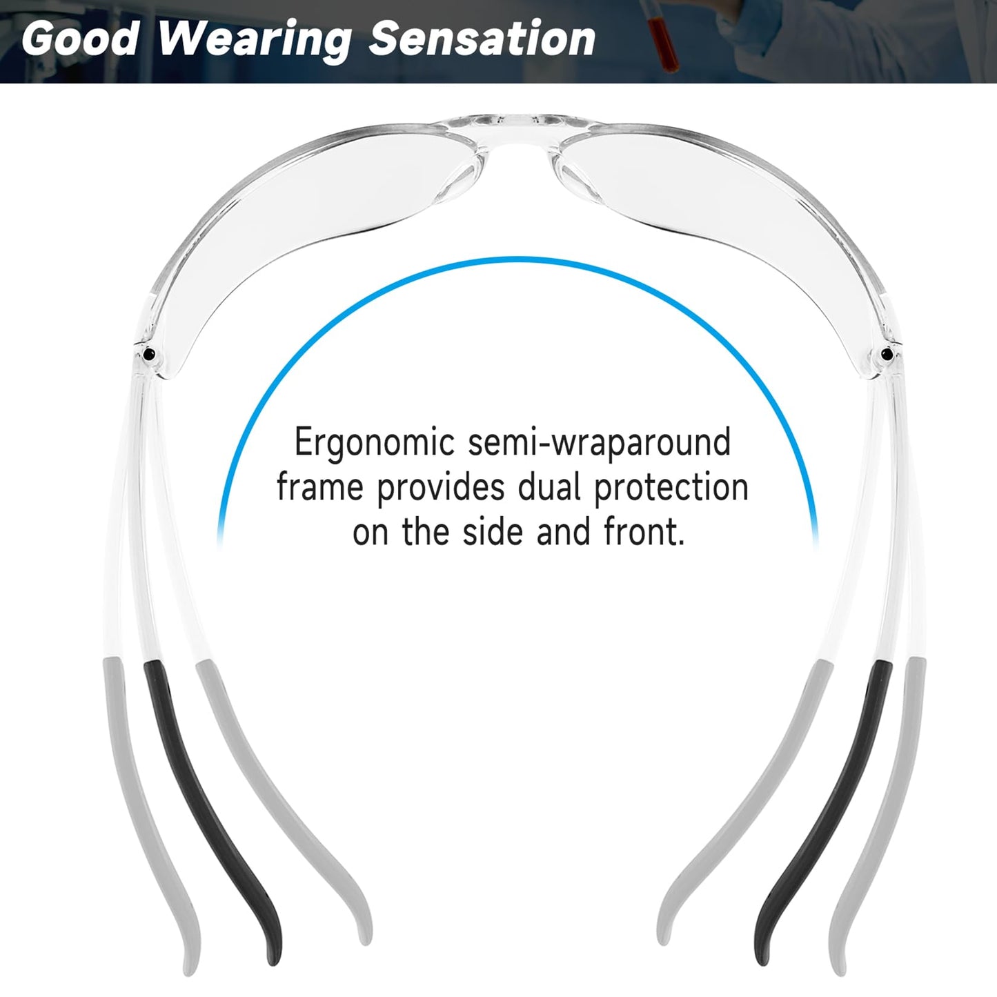 Salfboy 50 Pack Clear Safety Glasses with ANSI Z87.1 Scratch Resistant Eyewear for Women Man Lab Goggles Eye Protection