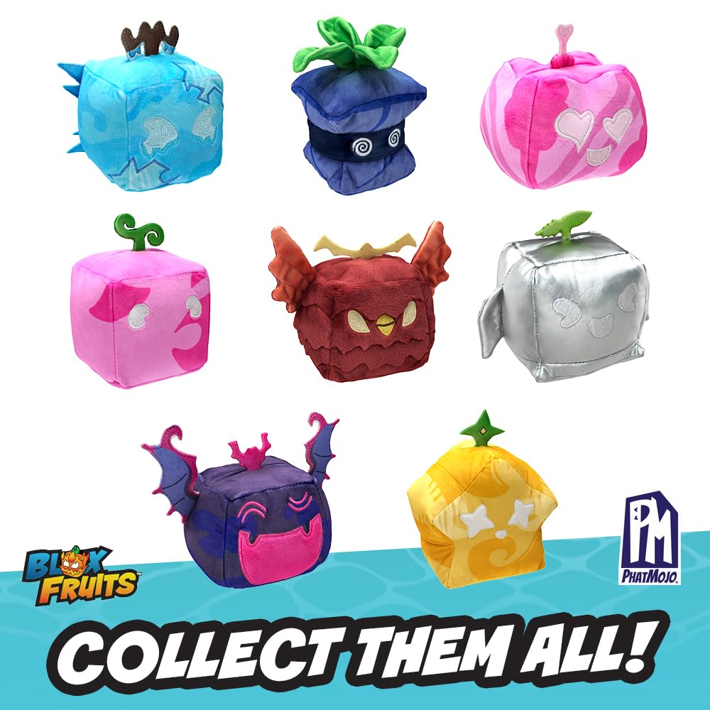 PhatMojo BLOX Fruits - Mystery Fruit Collectible Plush 2-Pack (4" Tall, Series 1) [Includes DLC, Officially Licensed]
