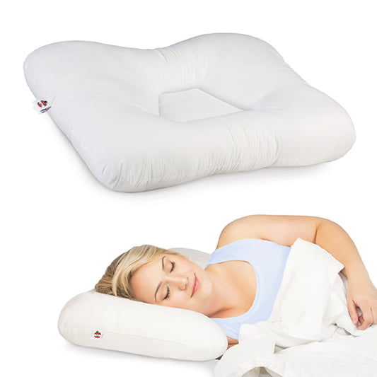 Core Products Original Tri-Core Firm-Cervical Support Pillow for Neck, Shoulder, & Back Pain Relief-Ergonomic Orthopedic Contour Pillow for Back and Side Sleep-Assembled in USA-Firm, Midsize