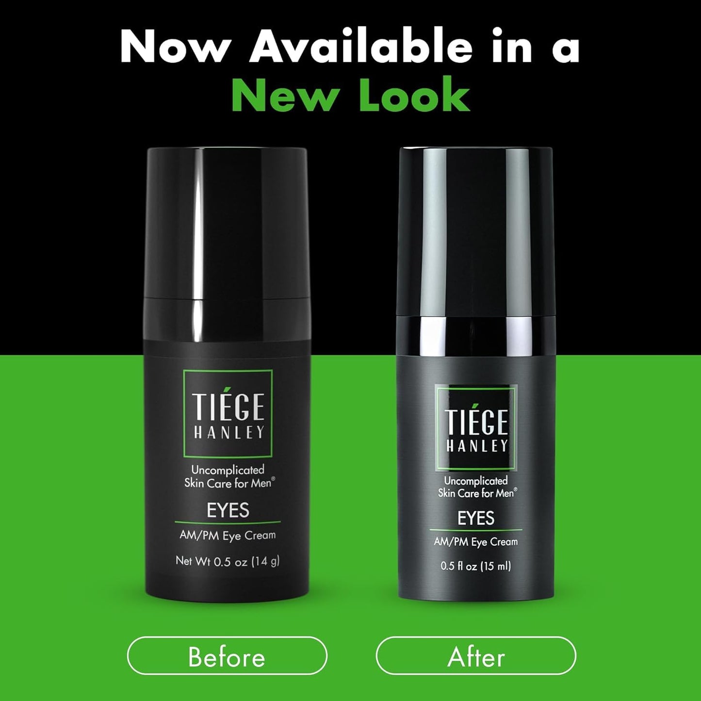 Tiege Hanley Mens Under Eye Cream for Dark Circles, EYES (2-Pack) - Eye Cream for Puffiness & Bags Under Eyes - Firming Anti-Aging Eye Wrinkle & Fine Lines Cream - Tightening Eye Bags Treatment (2)