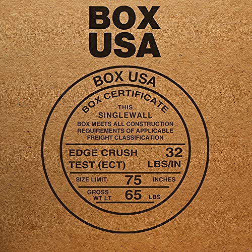 BOX USA 15 Pack of Side Loading Corrugated Cardboard Boxes, 8" L x 4" W x 46" H, Kraft, Shipping, Packing and Moving