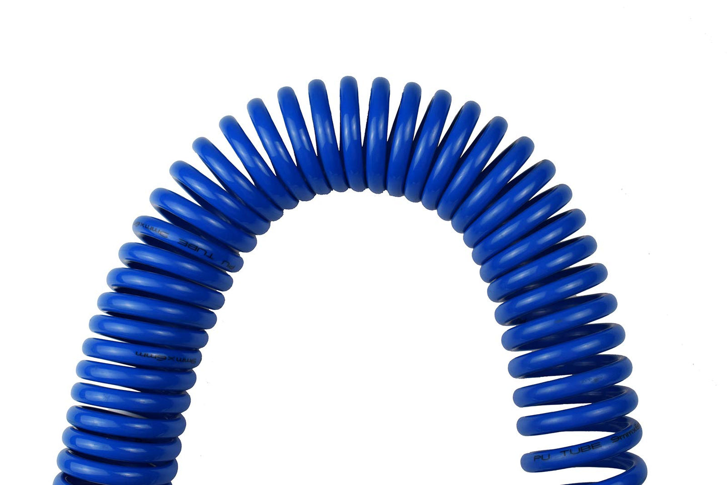 YOTOO 2 Pack Polyurethane Recoil Air Hose, Air Compressor Hose 1/4" Inner Diameter by 25' Long with Bend Restrictor, 1/4" Industrial Quick Coupler and Plug, Blue