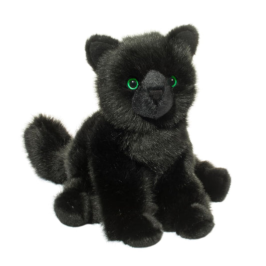 Douglas Salem Black Cat Plush Stuffed Animal - 9 Inch Tall Sitting