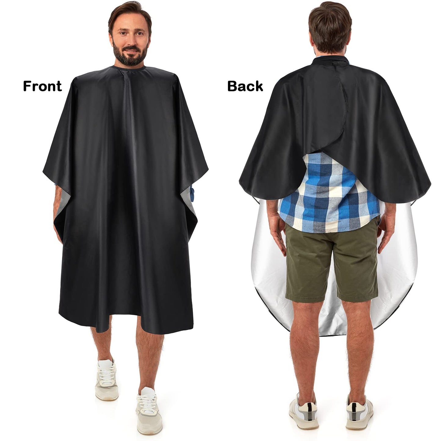 Foaincore 20 Pack Professional Hair Cutting Salon Nylon Cape Barber Styling Cape with Snap Closure Hair Capes (59 x 51 Inches)